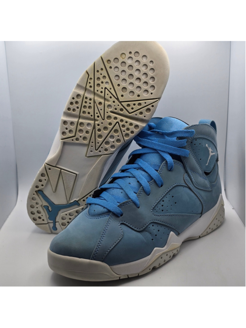 Air Jordan 7 Retro Pantone University Blue/White Size 7y womens 8.5 - Picture 5 of 10